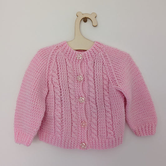 Pink Cardi - 3 - 6 M