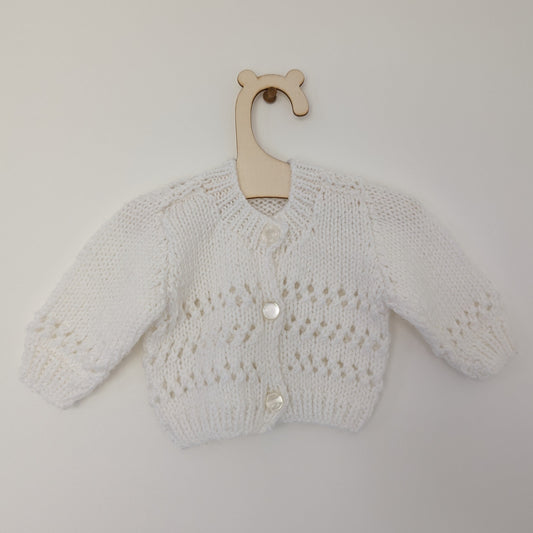 White Cardi - Newborn