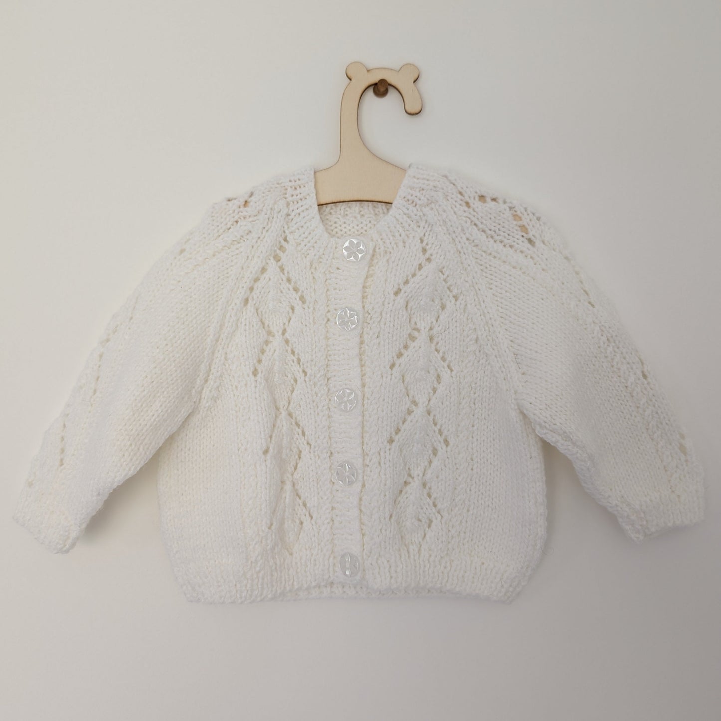 White Cardi - 3 - 6 M
