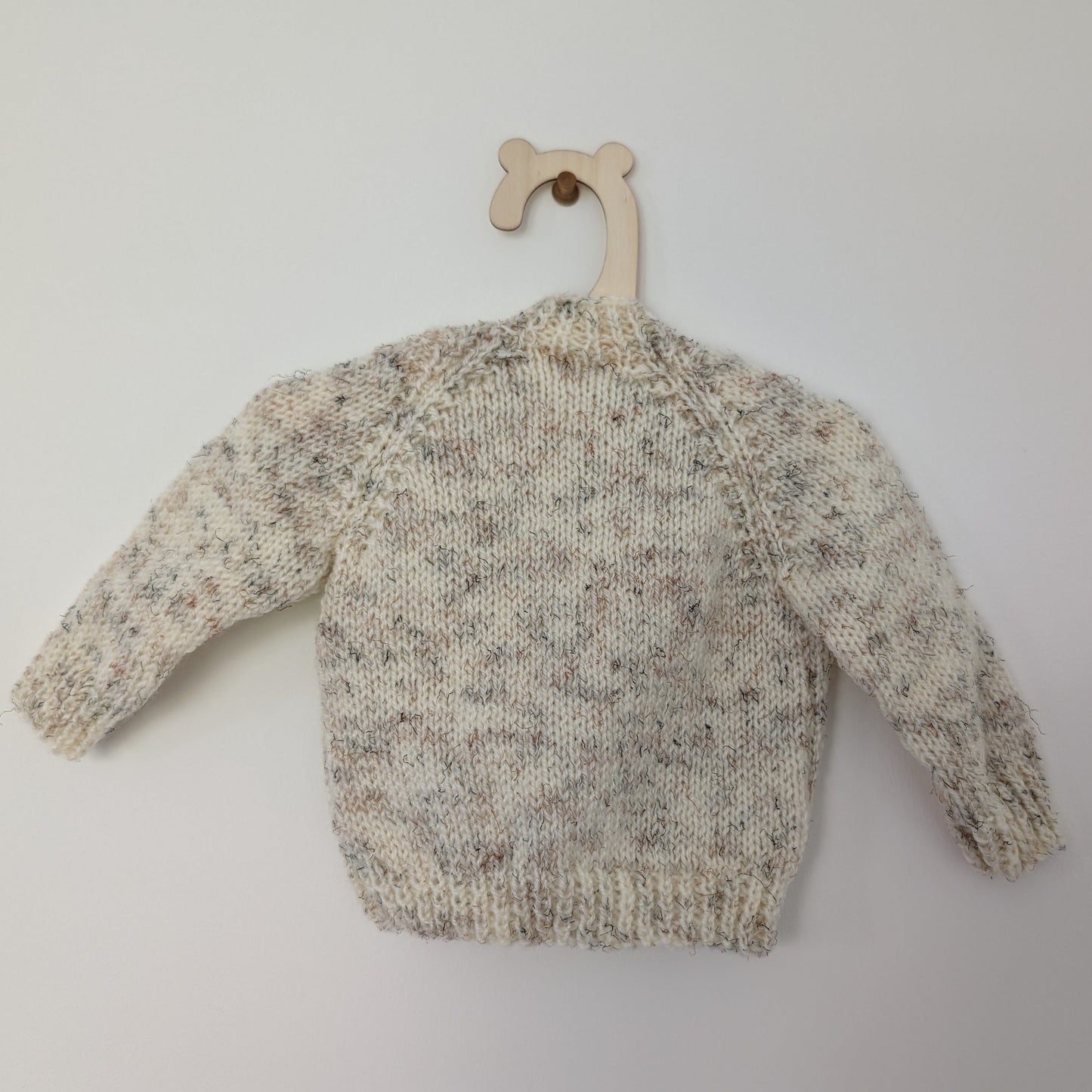 Beige Speckle Cardi - 0 - 3 M