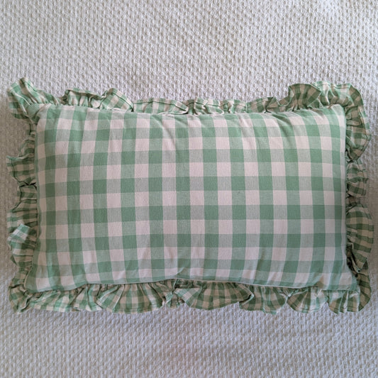 Green Gingham Cushion