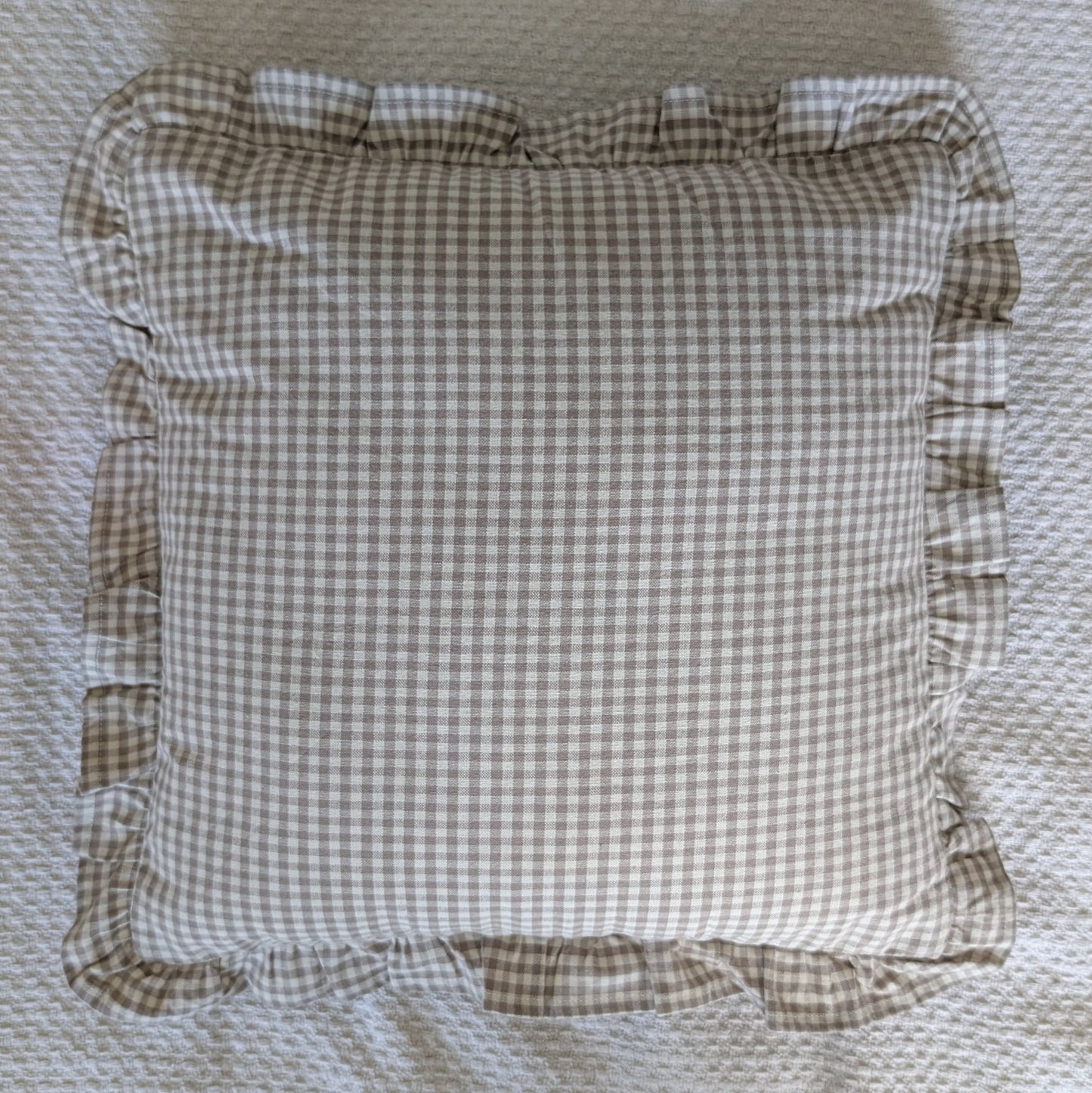 Brown Gingham Cushion