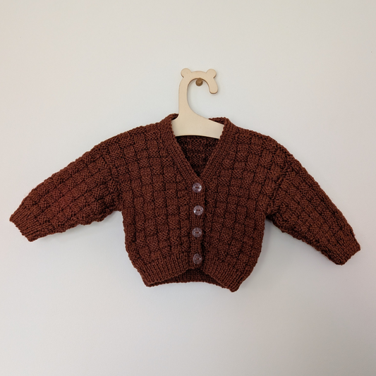 Brown Cardi - 0 - 3 M