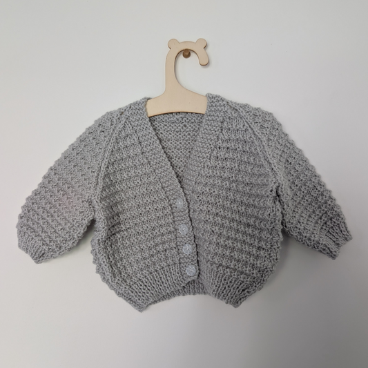 Grey Cardi - 0 - 3 M