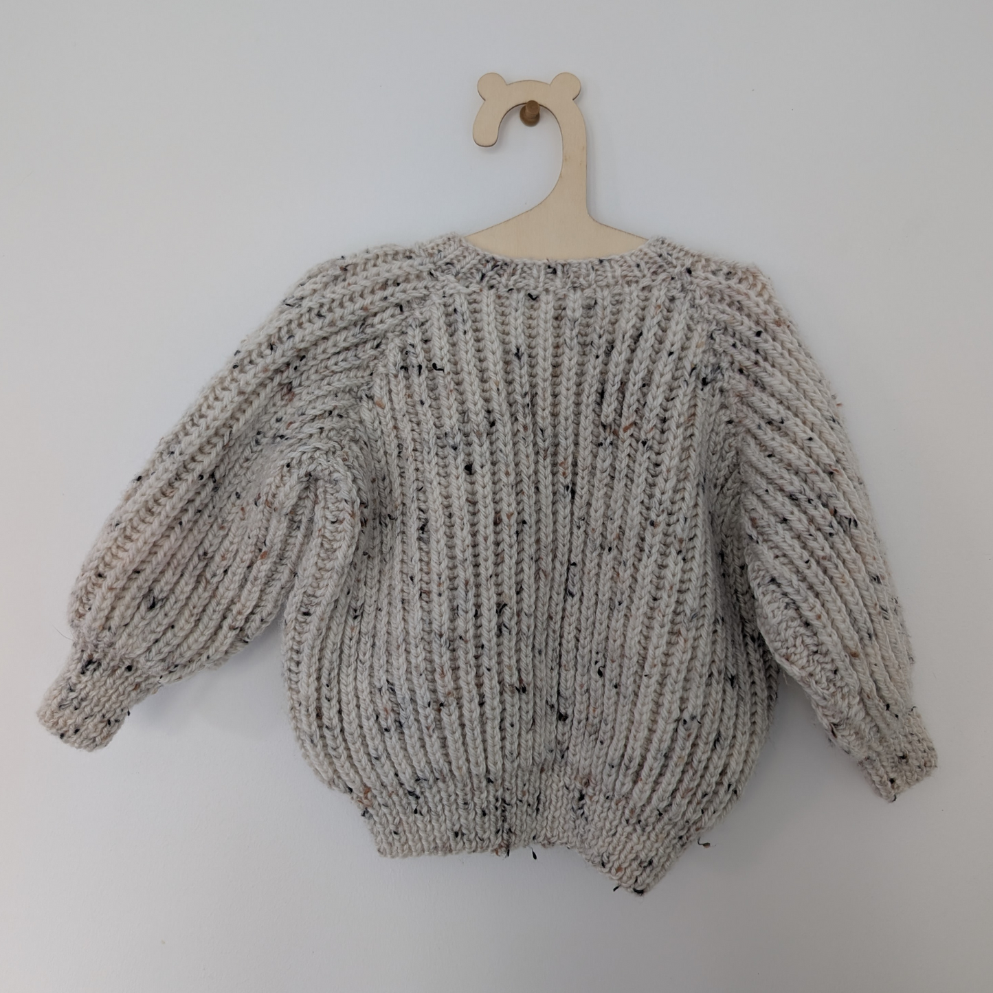 Beige Speckle Cardi - 6 - 9 M