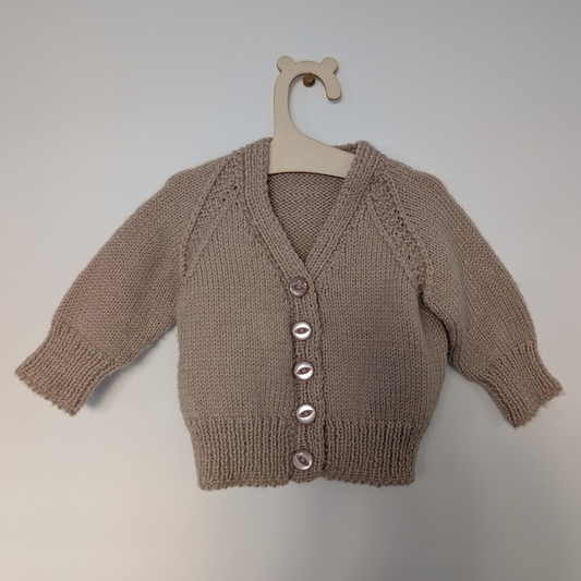 Beige Cardi - 3 - 6 M